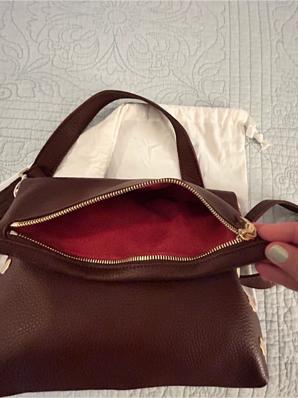 Hammitt Medium VIP cherrywood red pebbled leather crossbody purse, new with tags - Picture 12 of 16